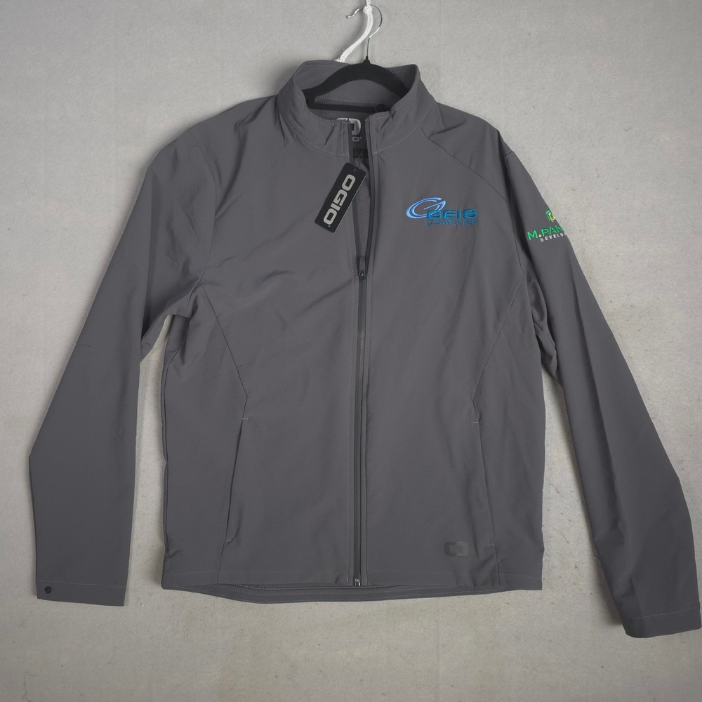 New OGIO Soft Shell Jacket Full Zip Lightweight‎ Windbreaker Gray Men's M